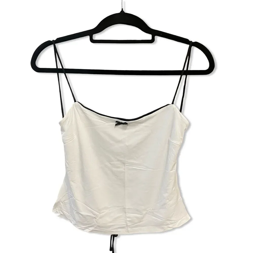 NWT More To Come Koral Maxi Skirt Set White tank stretch Y2K Revolve M - Picture 6 of 11